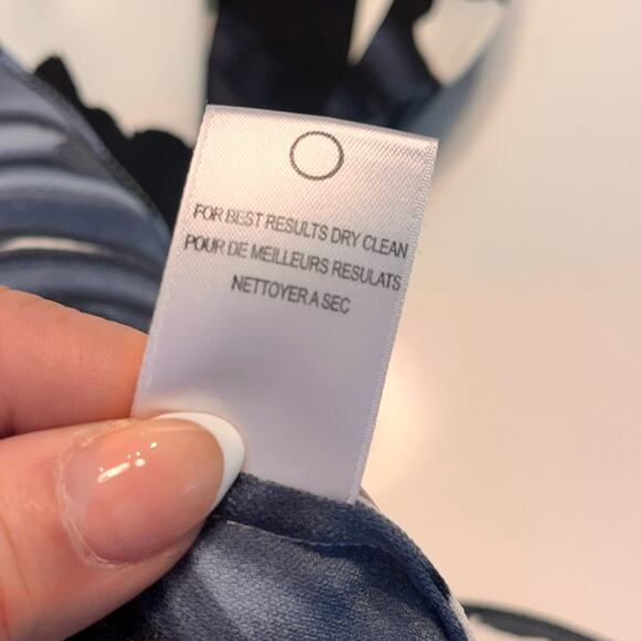 Halston Heritage Sleeveless Self-Tie Floral-Print Dress w/ Draped Back Size 4 - Picture 8 of 10